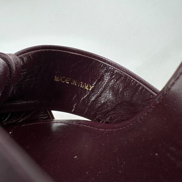 Saint Laurent Bianca Node High Heel Platform Sandals sz 38.5 EU 8.5 US Wine Red - Picture 12 of 16